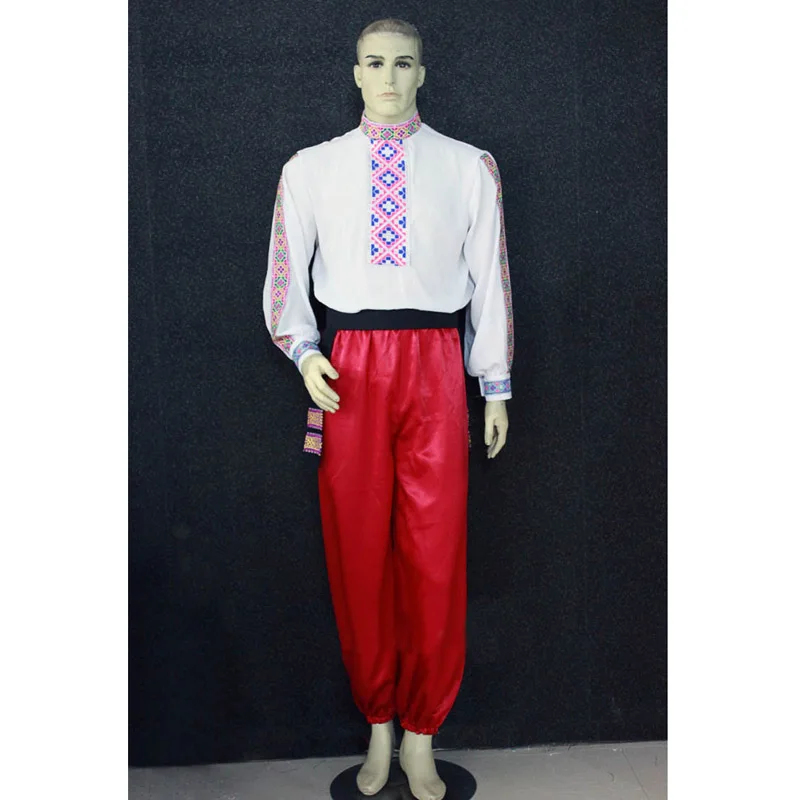 Custom Made Man Or Children Russian National Suits,Folk Dancing Tops For Men Jackets and Pants Trousers HF008