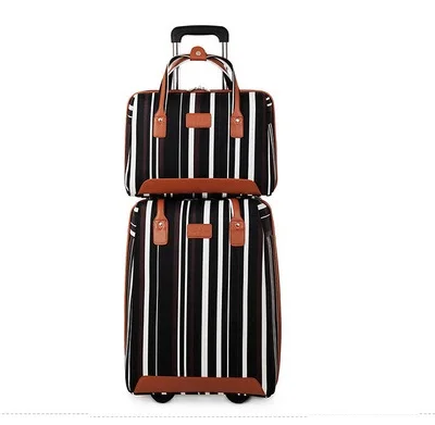 20 inch a set Модный чемодан на колесиках, 20 дюймов, Оксфорд, дорожная сумка, сумка на колесиках, фиксированные ролики, чемодан для посадки - Цвет: 20 inch a set