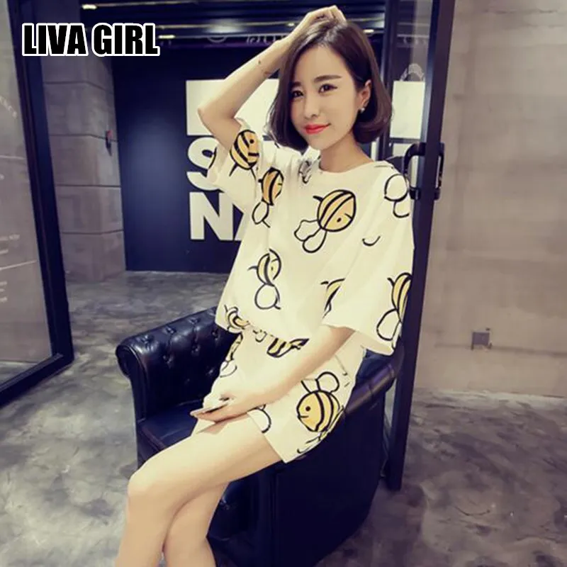 ЛИВА девушка прекрасный летний Мёд пчела печатных Для женщин Наборы для ухода за