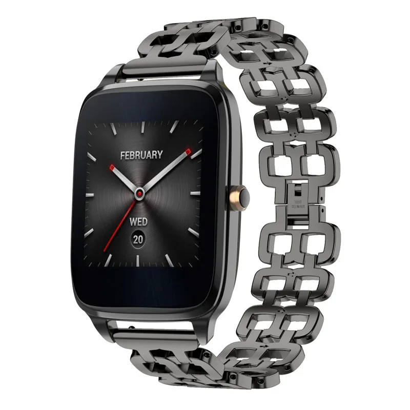 Браслет с цепочкой из нержавеющей стали для Asus ZenWatch2 ремешок смарт часов Huami Amazfit 2