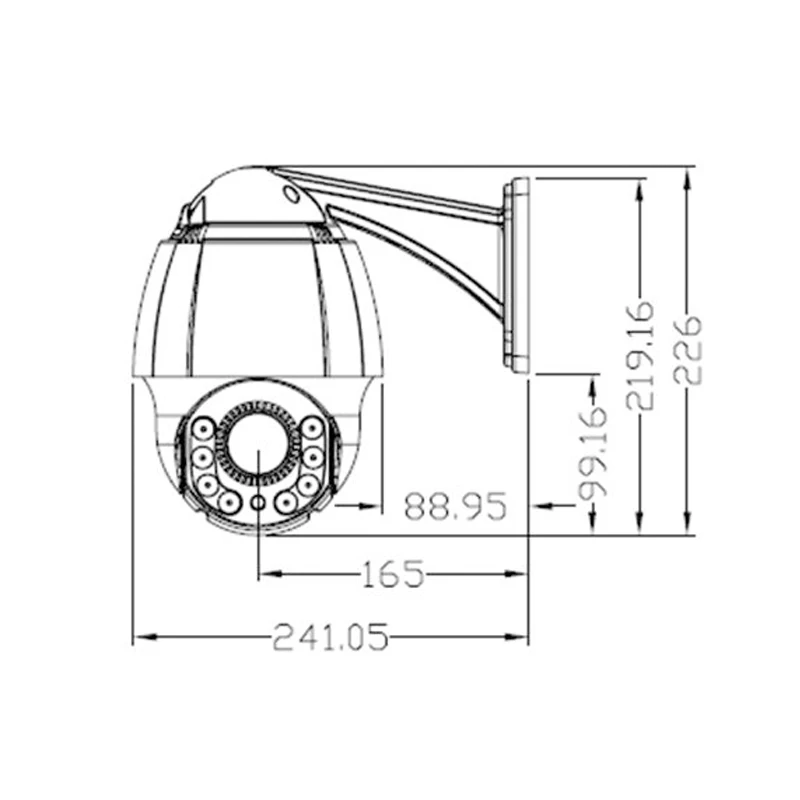 Bfmore 1080 P открытый 4.5 ''PTZ IP Камера 5 50 мм зум 8 светодиодов высокоскоростной Аудио