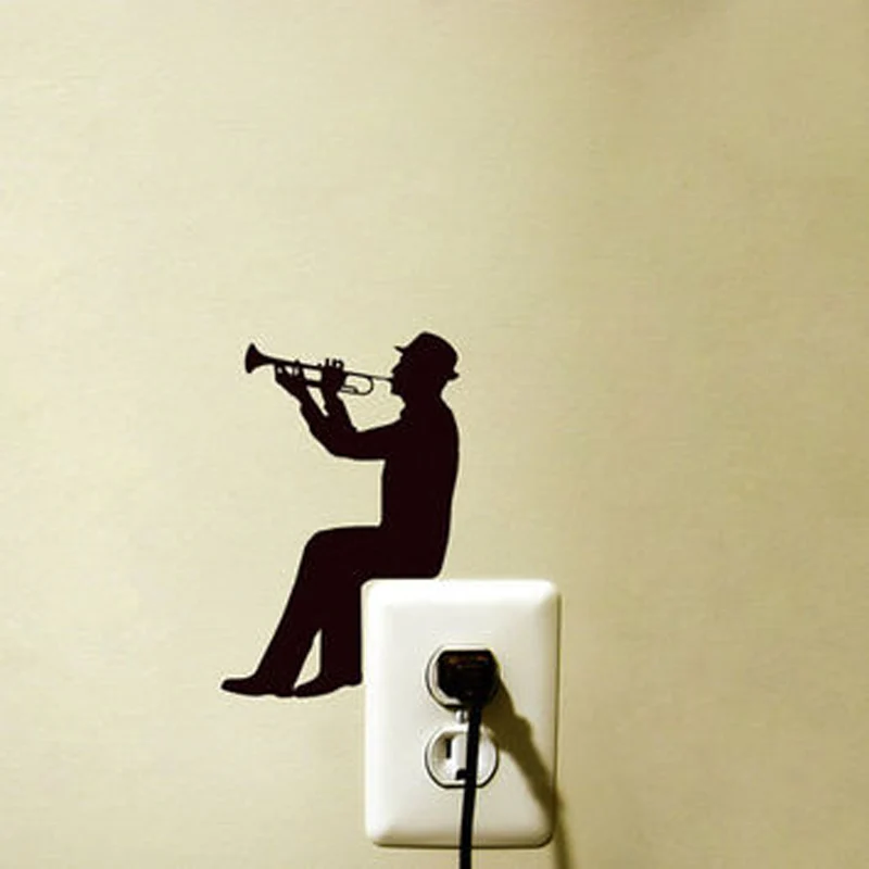 Креативный музыкальный переключатель наклейки для гостиной спальни