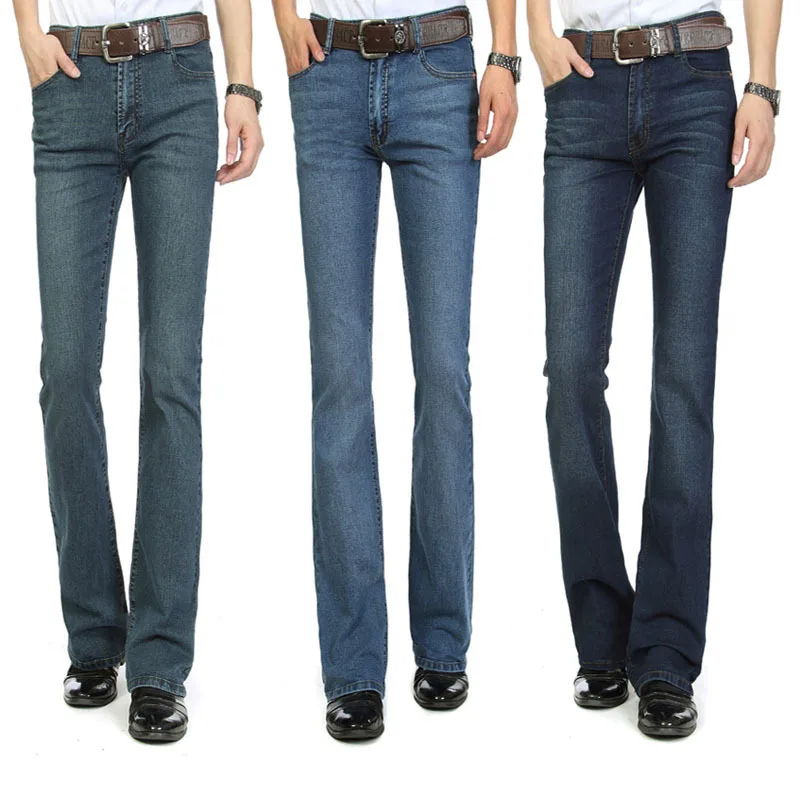 2014 зимние мужские Джинсы для женщин загрузки крой слегка расклешенные стройная