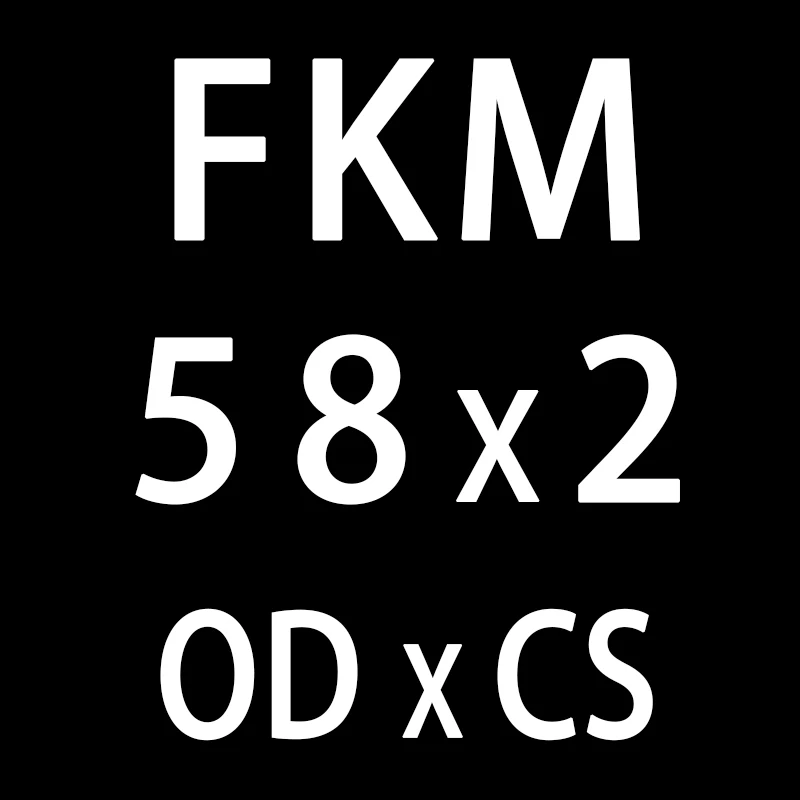 1 шт. фторкаучук Кольцо черное FKM уплотнительное кольцо уплотнение OD52/54/55/56/58/60/62/65/68*2 мм толщина уплотнительное кольцо уплотнительные прокладки масляная уплотнительная шайба - Цвет: OD58mm