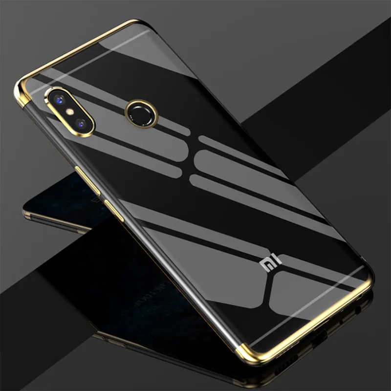 Gold Покрытие силиконовый чехол для телефона на Redmi Note 6 5 pro 5A 6A S2 Роскошные Soft Shell Для Xiaomi Mi8 Lite 8SE Pocophone F1 MAX3 6X A2 - Цвет: Gold
