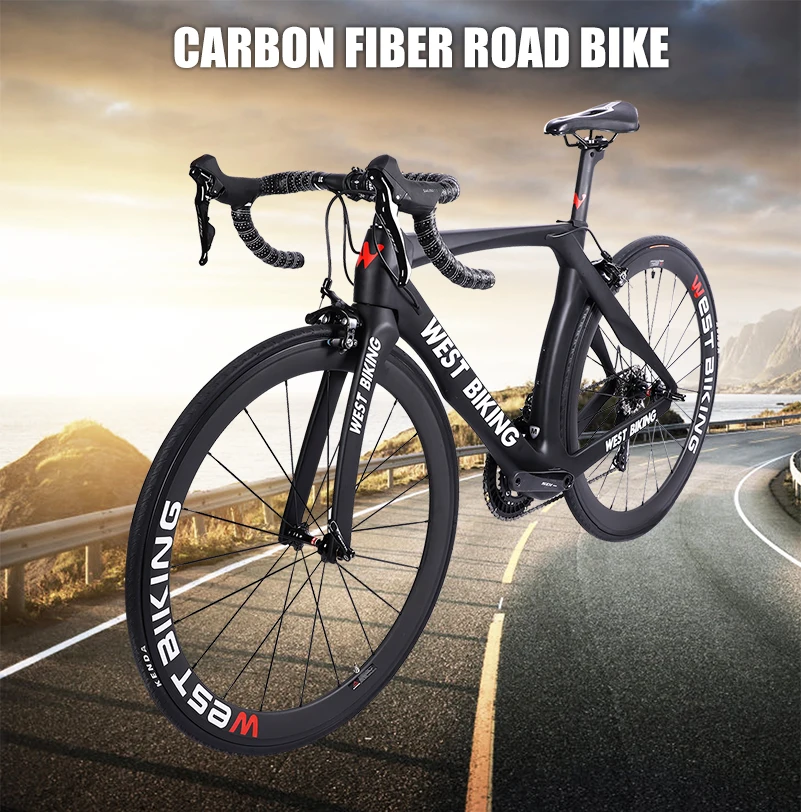 WEST BIKING карбоновый шоссейный велосипед 22 скорости 700C шоссейный гоночный велосипед с SHIMANO R7000 карбоновый велосипед Bicicleta