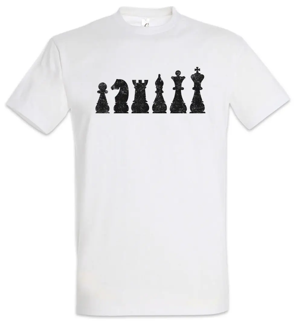 Новинка 2019 модная брендовая одежда шахматная футболка с надписью King Queen Rook