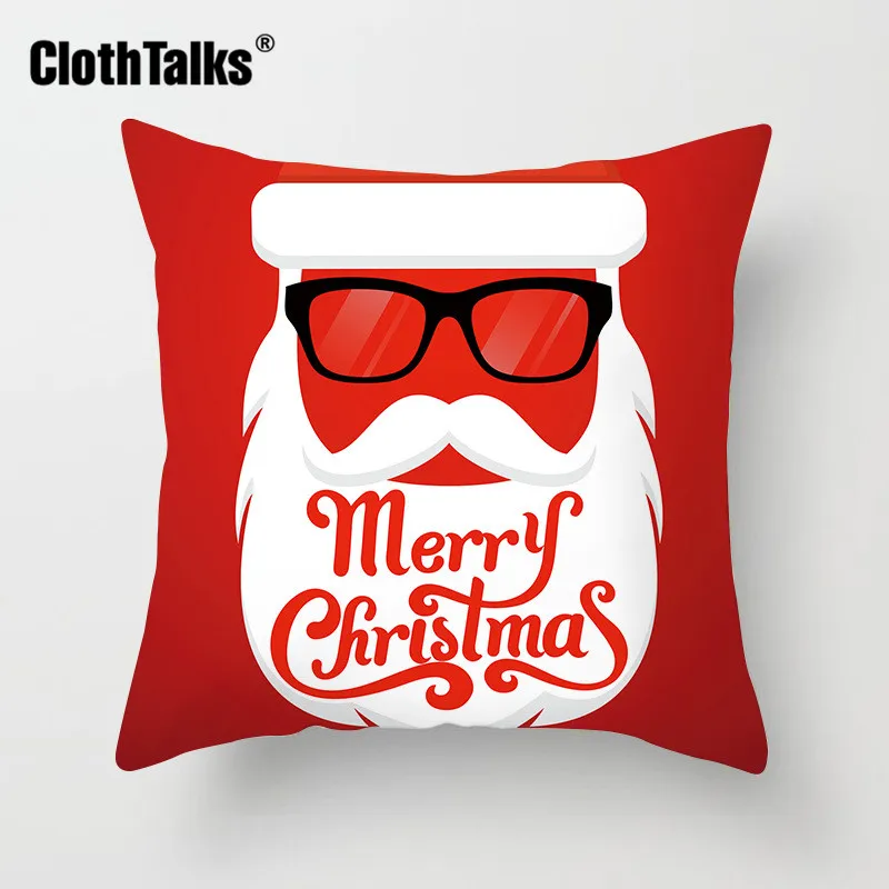 Clothtalks45x45cm красный наволочка Веселый Рождественский Санта-лось Снежинка