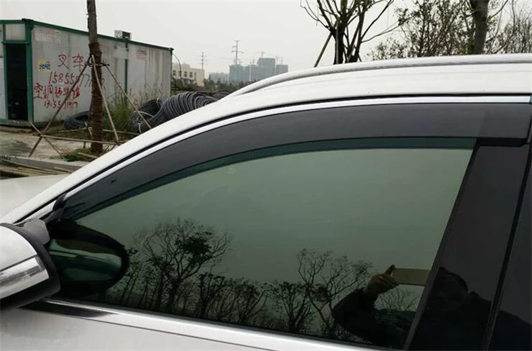 Пластиковый козырек для окон Hyundai Sonata отверстия защита от солнца дождя