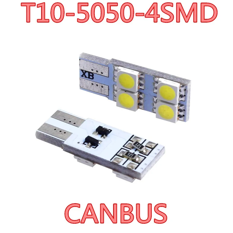 10 шт./лот T10 W5W canbus led 194 927 161 t10 4led 5050 SMD светодиодные Автомобильные Боковые лампы w5w