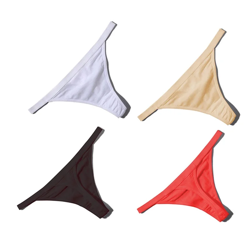 Sexy panties women underwear black Cotton briefs thongs and g strings female underpants ladies Low Waist Seamless Red Lingerie | Женская