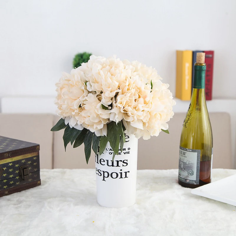 1 комплект 5 головок пионы настоящие на ощупь латексные искусственные цветы