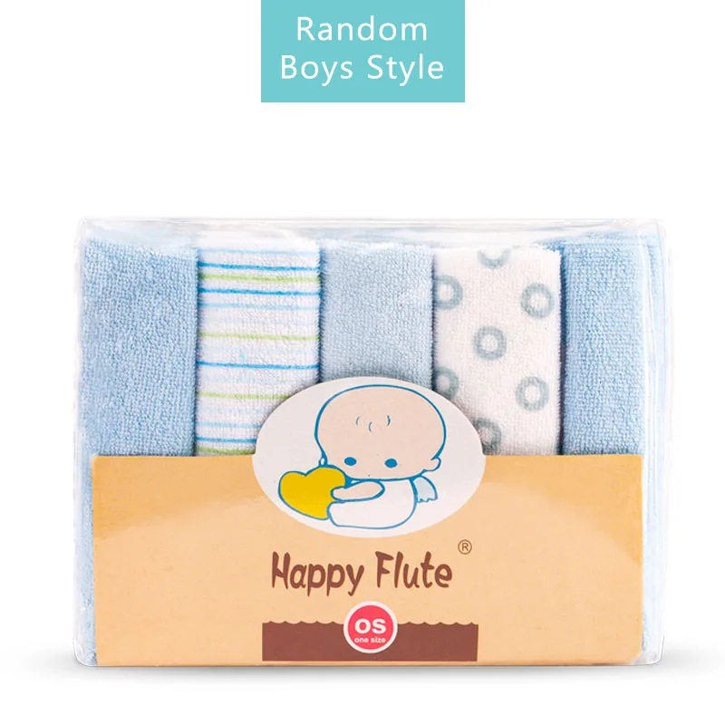 HappyFlute 23*23 см, 10 шт./партия супер мягкие салфетки для младенцев из хлопка и полиэстера полотенца для кормления - Цвет: Random Boys Style