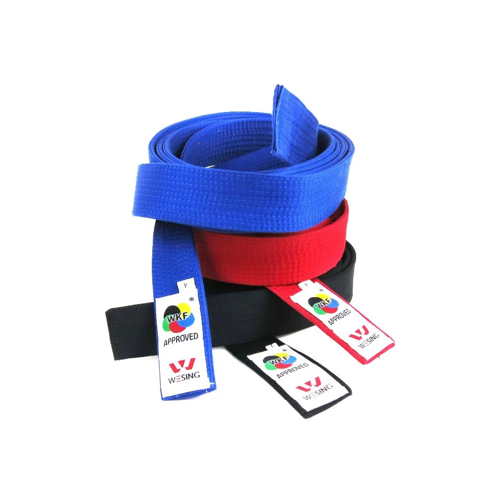 Фото Wesing WKF Сертифицированный телефон, 100% хлопок, синий, красный, черный пояс, каратэ №2