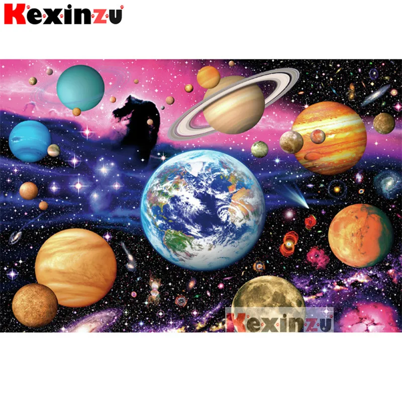 Kexinzu 5d полный DIY квадратная круглая Алмазная картина вышивка крестиком Kit-universe-3d