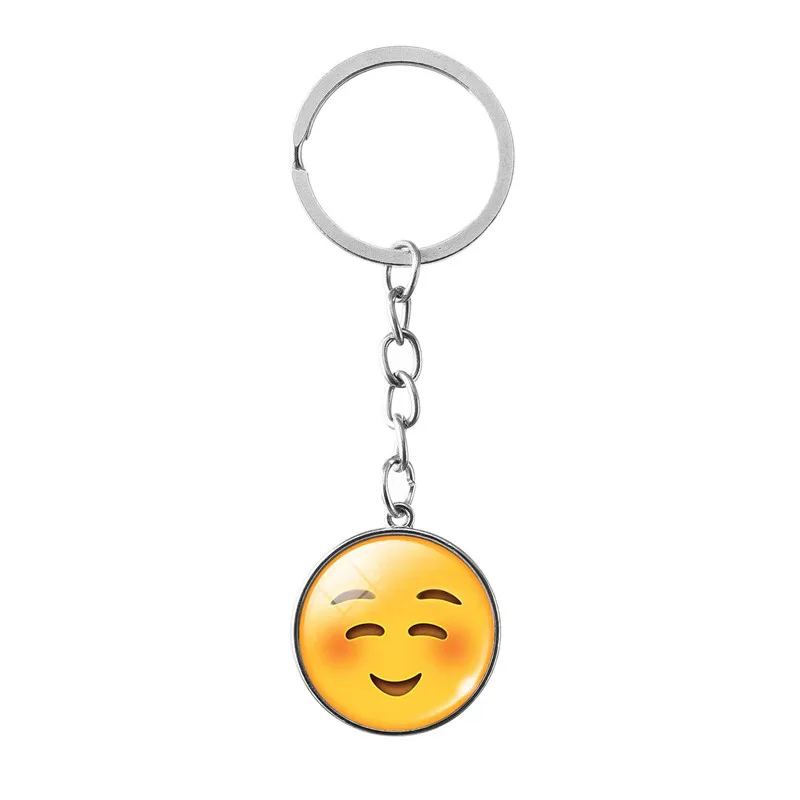 SMT162 42 Потрясающий классический желтый смайлик брелок Be Happy Emoticon ретро поп-арт кулон в черной ссылке украшения для выпускного - Цвет: SMT162 42