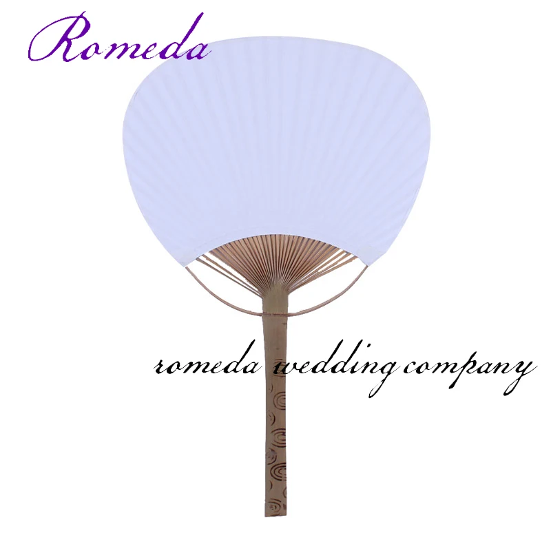 

New Arrived 20pcs/lot,Free Shipping White Wedding Paddle Hand Fan