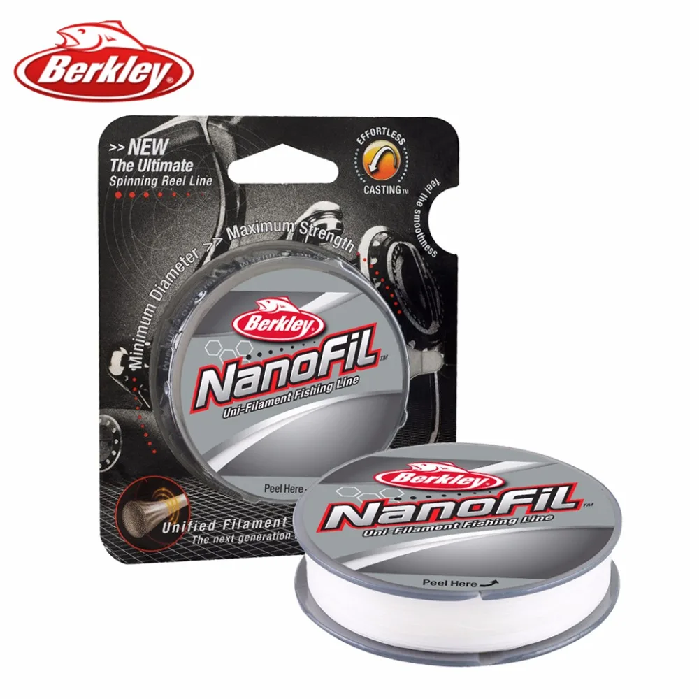 Оригинальный Berkley бренд NanoFil 150yd 137 м рыболовная леска прозрачный туман Uni Filament