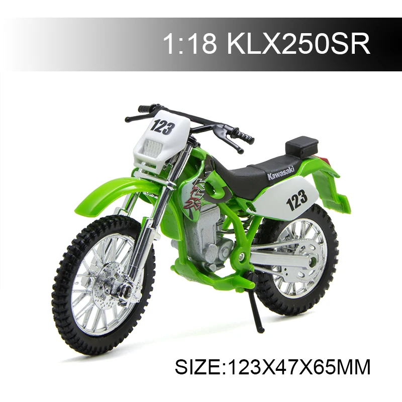 

Модели мотоциклов Maisto 1:18 Kawasaki KLX250SR KLX, литые под давлением пластиковые миниатюрные Гоночные Игрушки для коллекции подарков