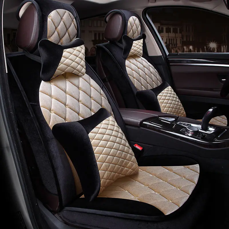 Зимние плюшевые сиденья Подушки для Peugeot 206 207 2008 301 307 3008 408 4008 508 автомобилей Pad авто