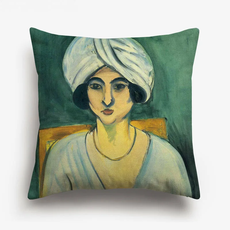 H Henri Matisse картины наволочки для подушек женщина с шляпой открытое окно художественная Подушка Чехол для дивана декоративная наволочка чехол - Цвет: H