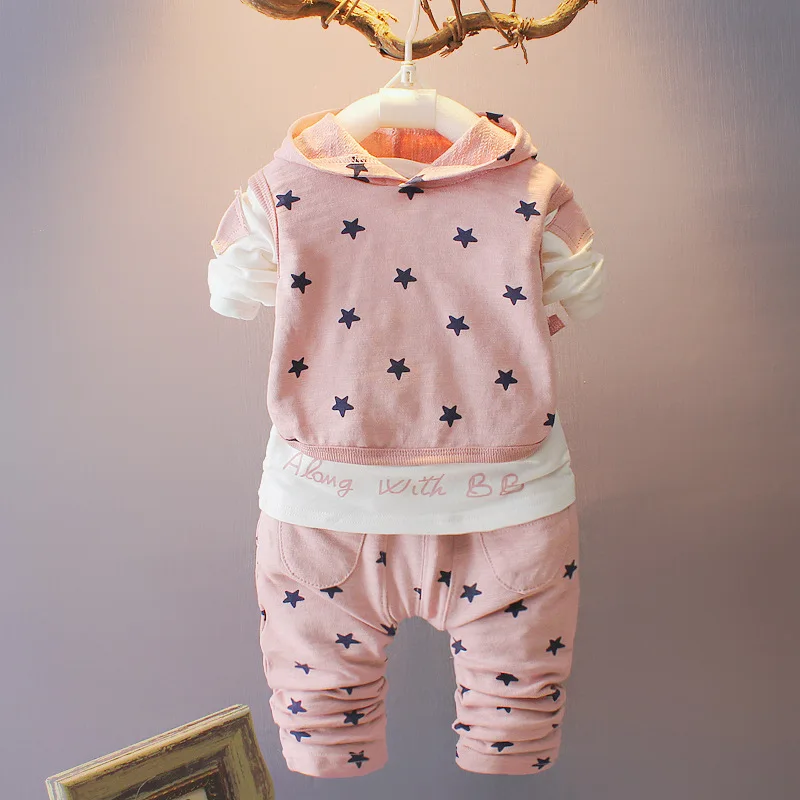 2017 new spring and autumn baby suits boys girls clothing set children's small sets of three free shipping | Детская одежда и