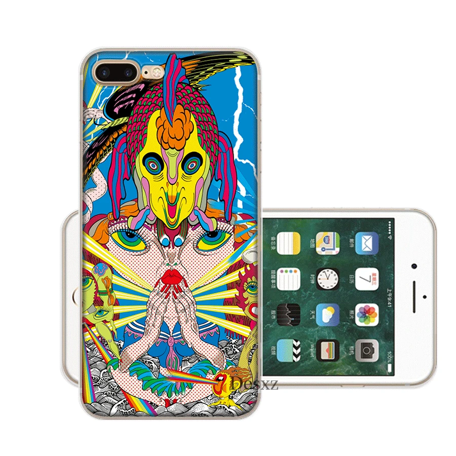 Mobile Phone Case for iPhone 11 Pro XR X XS Max 6 6S 7 8 Plus 5 5S SE Cover Hippy Hippie Psychedelic Art Shell Protection |