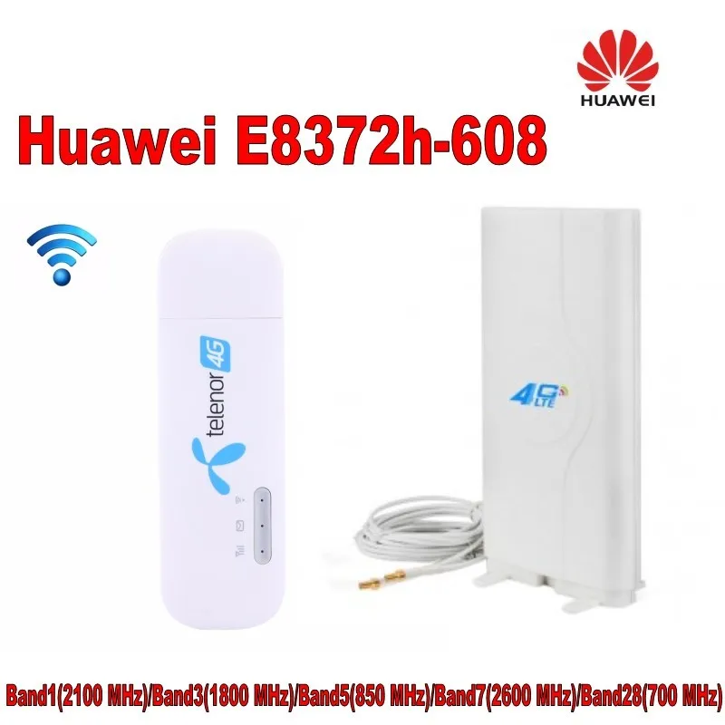 Разблокированный Huawei E8372 E8372h-608 Wingle LTE Универсальный 4G USB модем для автомобиля wifi