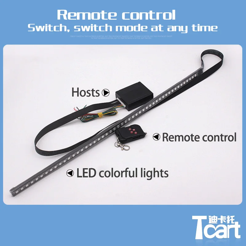 Tcart led RGB Ranger Lights 147 model For nissan teana j32 LED Strip Knight Rider With Remote Control auto accessories |