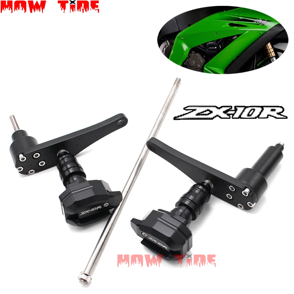 Kawasaki Ninja ZX10R ZX 10R 2006 2007 защитная рамка ползунка CNC алюминиевые Запчасти для
