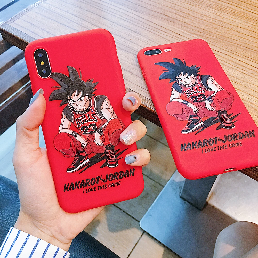 Cartoon Dragonball Wukong Bull 23 Legend Colored Drawing Soft TPU Case For iPhone XS XR MAX X 6 6S 7 8 Plus |