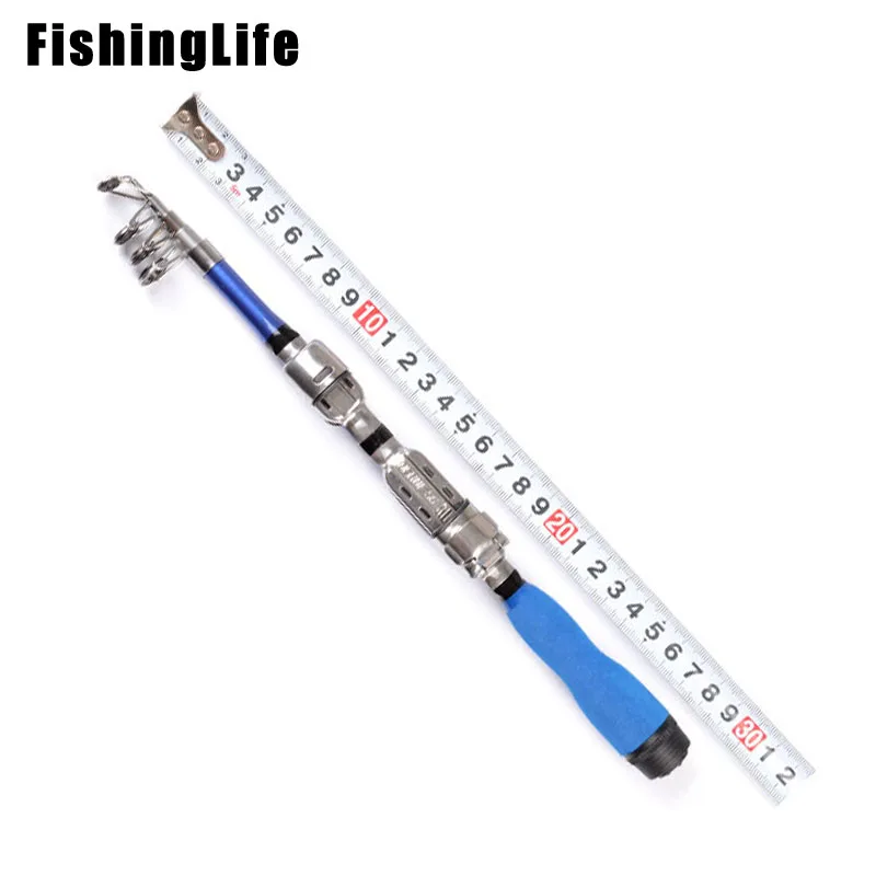 Портативная карманная телескопическая мини удочка FishingLife складная для морской