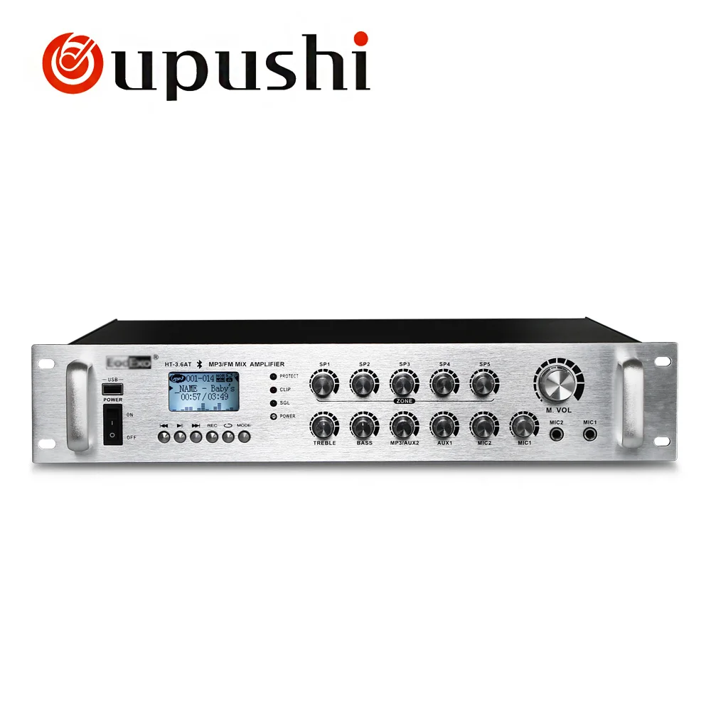 OUPUSHI HT 1.2AT 5 Zone 120W Pa система Bluetooth FM 2 Mic вход Черный Цвет USB/SD карта смешанный