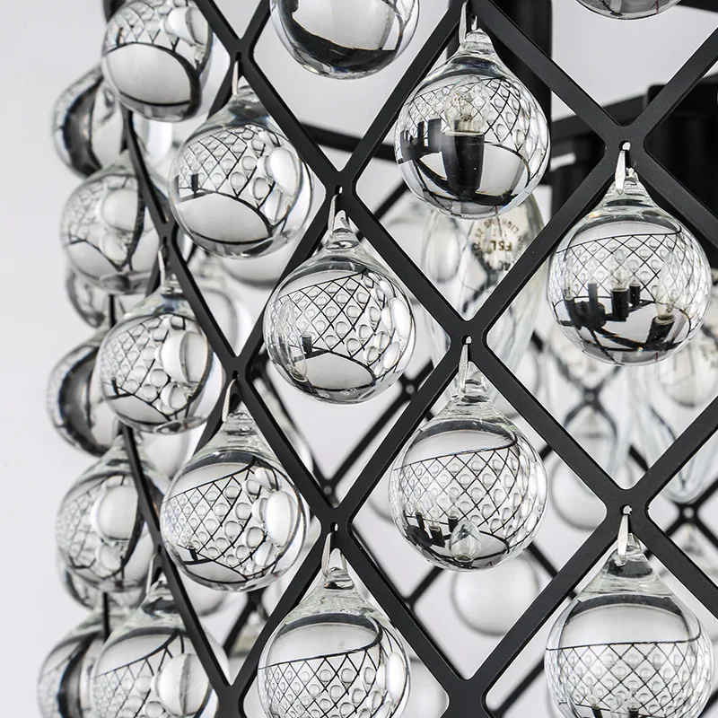 Металлическая Хрустальная цепочка в стиле ар деко с корпусом снаружи люстры для