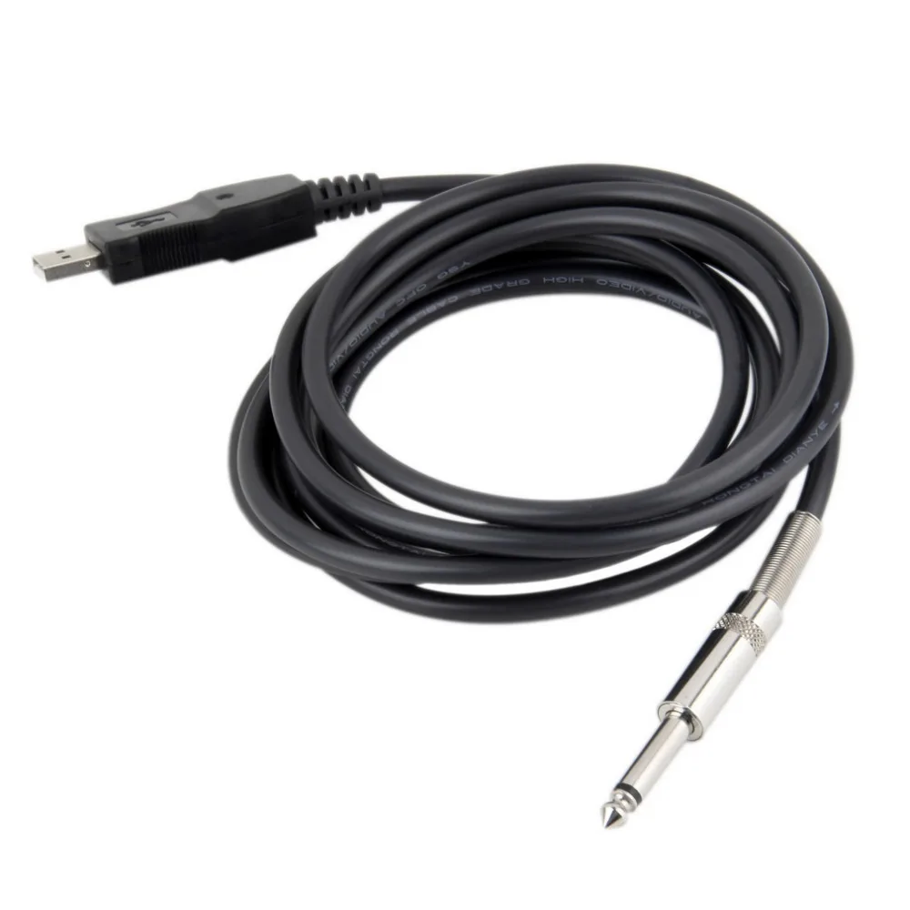 1 шт. Прямая доставка 3 м гитарный бас 1/4 ''USB до 6 мм разъем Соединительный
