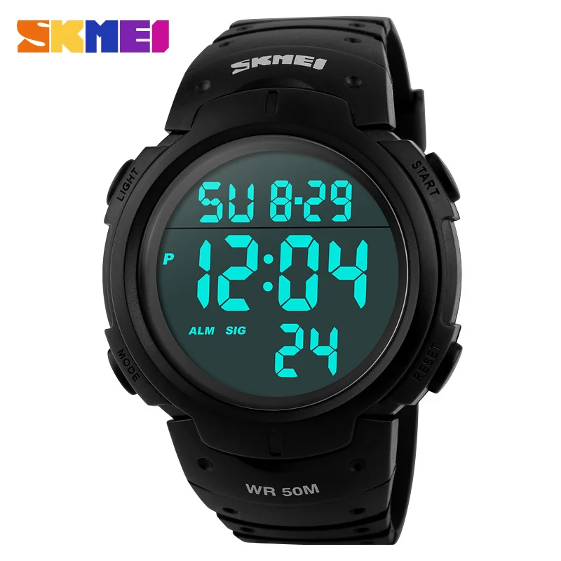 

SKMEI Luxury Brand Mens Sports Watches Dive 50m Watch Men Digital LED Military Fashion Casual Electronics Wristwatches Hot Clock