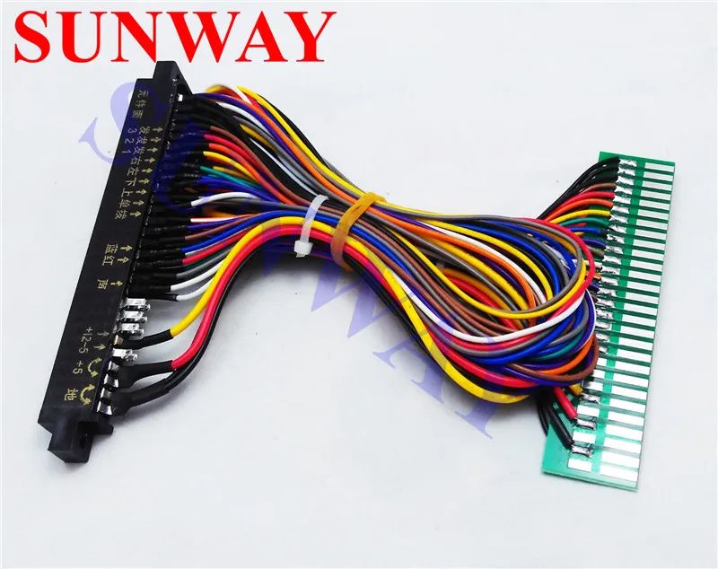 Полная 56-контактная 100 см Jamma Extender-проводка для аркадной игровой платы JAMMA Cabinet Wire Wiring Harness Loom Arcade PCB Board On.