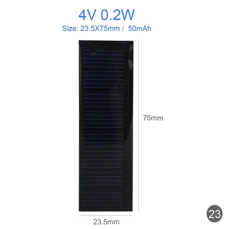 4v0. 2 Вт 23.5x75 мм 50 мАч Мини DIY Панели солнечные для ручной работы водяной насос дома