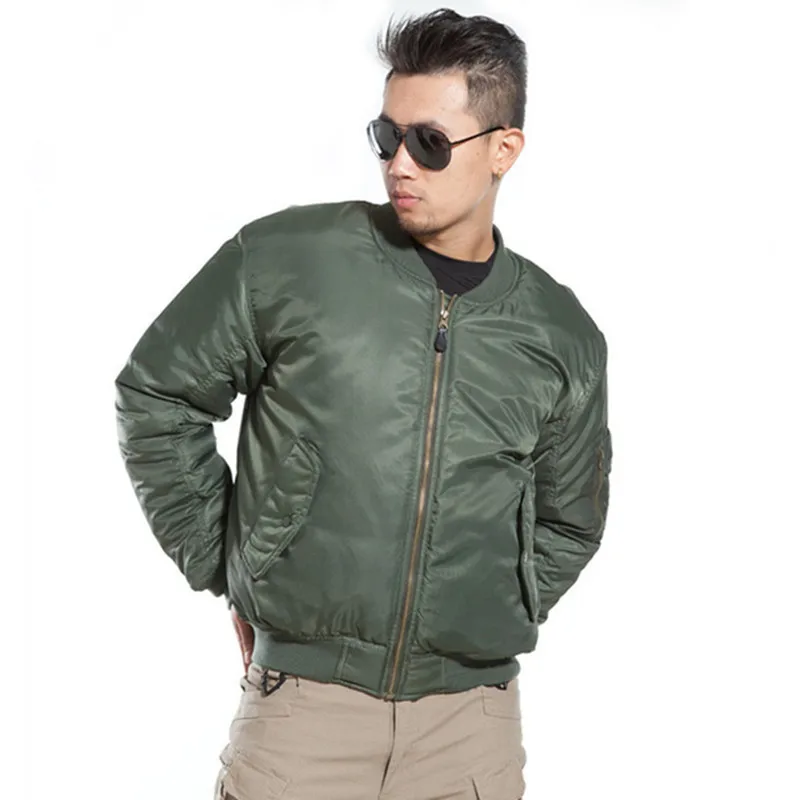 Уличная мужская теплая куртка-бомбер в стиле милитари Ma1 куртка с подкладкой ВВС