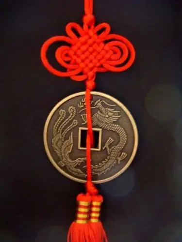 

Fengshui Chinese Coins Knot Charm+Dragon&Pheonix-Wealth Y1318