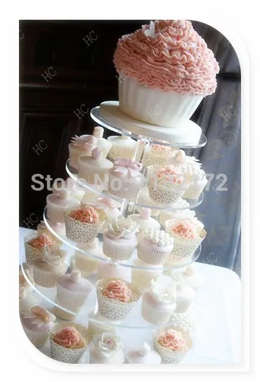 

Storey 15 cm New Maypole Clear Acrylic Wedding Cupcake Stand, 5 Tier Round Perspex Cupcake Stands, 5 Tier Plexiglass Cake Stand