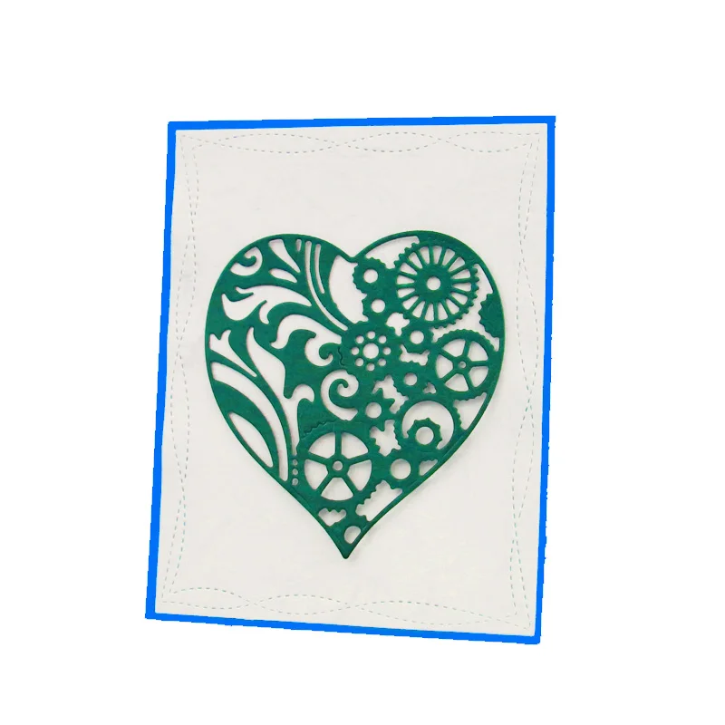 Штампы в форме сердца 2 шт. стимпанк вырубные штампы свадебные металлические