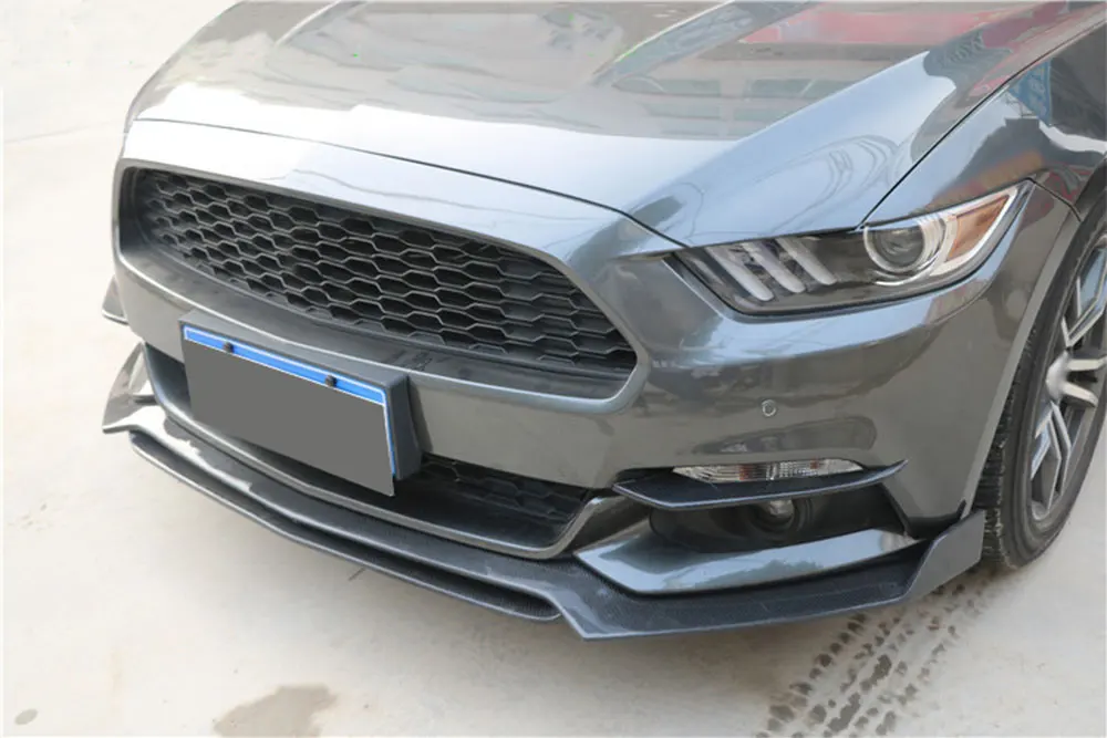 Углеродное волокно переднего бампера фары детали вентилятора для Ford Mustang GT V8 V6 GT350R купе