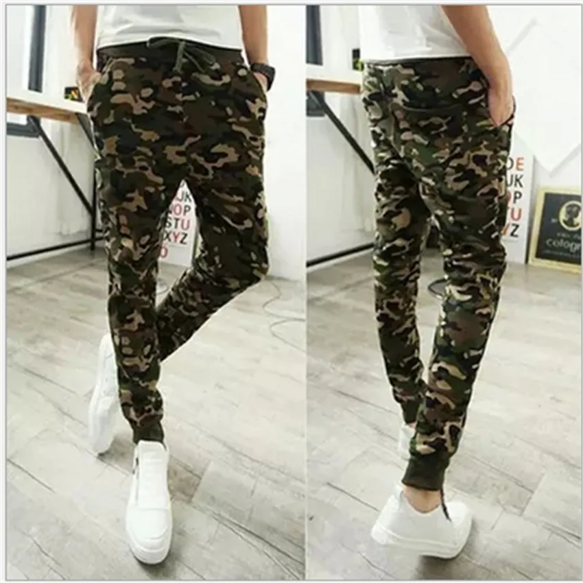 Мужские брюки на открытом воздухе камуфляж гарем военные хип хоп мужские бегунов
