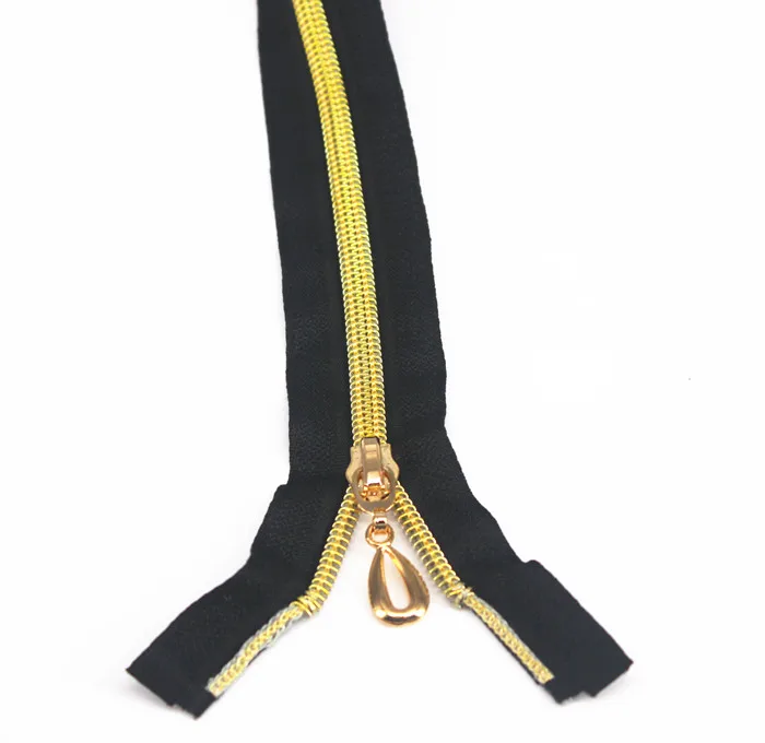 50 шт. черные застежки-молнии открытые металлические молнии золотые зубы Ремесло