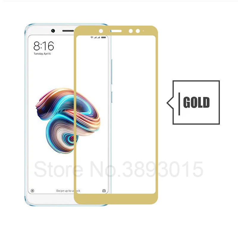 3D полное покрытие закаленное стекло для Xiaomi Redmi Note 5 Pro Защита экрана для Redmi Note 5 глобальная Версия защитная пленка - Цвет: Gold