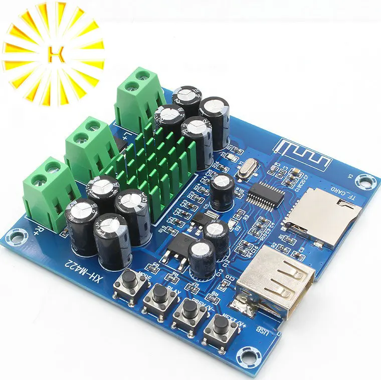 XH-M422 TPA3116D2 50W + 50W Bluetooth 4,0 Плата усилителя с разъемом Bluetooth U disk TF card player