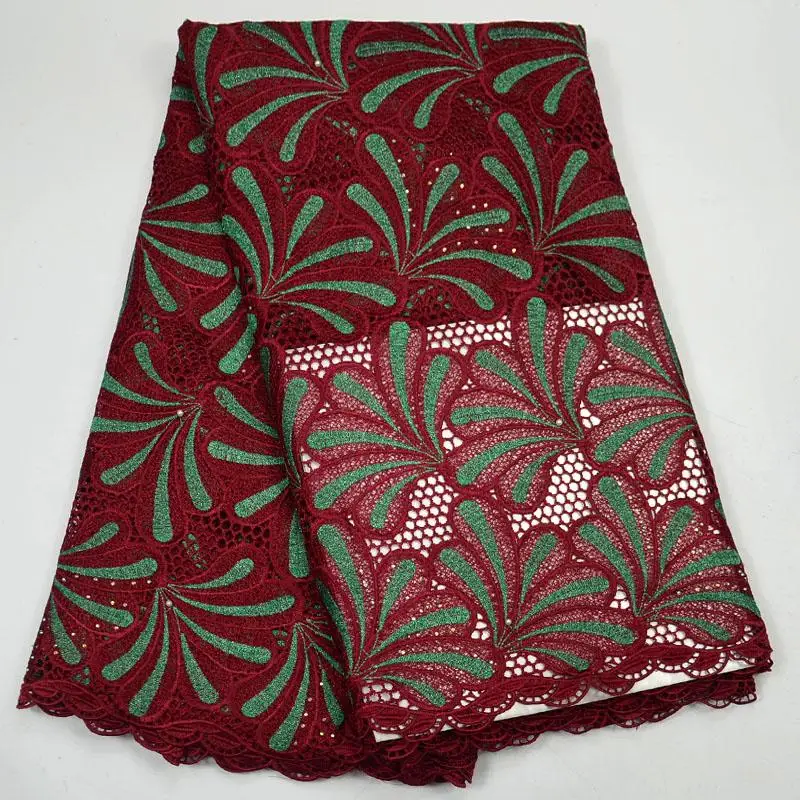 Африканская кружевная ткань 2018 гипюр из нитей материал для нигерийского белого
