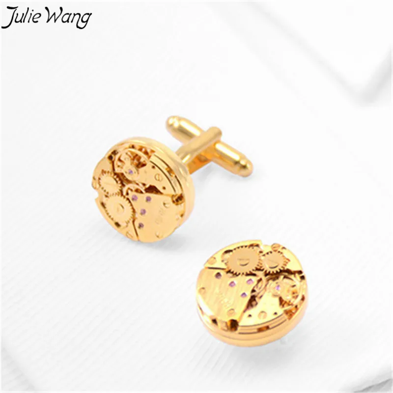 Новинка модные золотистые часы Julie Wang с турбийоном стильные мужские ювелирные