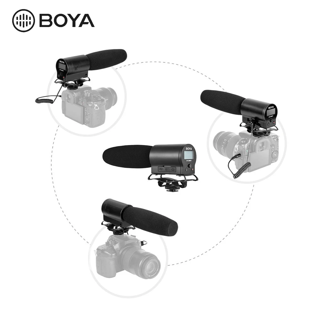 BOYA BY-DMR7 конденсаторный микрофон на камеру 3,5 мм lcd Аудио кабель Запись студия голос профессиональный студийный микрофон